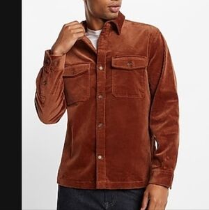 Men's Express Jacket Stretch Corduroy XL New Rust Red